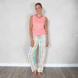Pyjama Set Womens Cotton Loungewear Top and Bottom