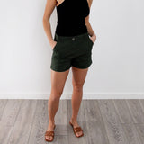 MATERNITY Khaki Olive Green Cotton Shorts